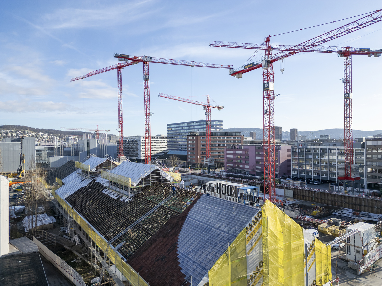 A building site in Zurich on Tuesday