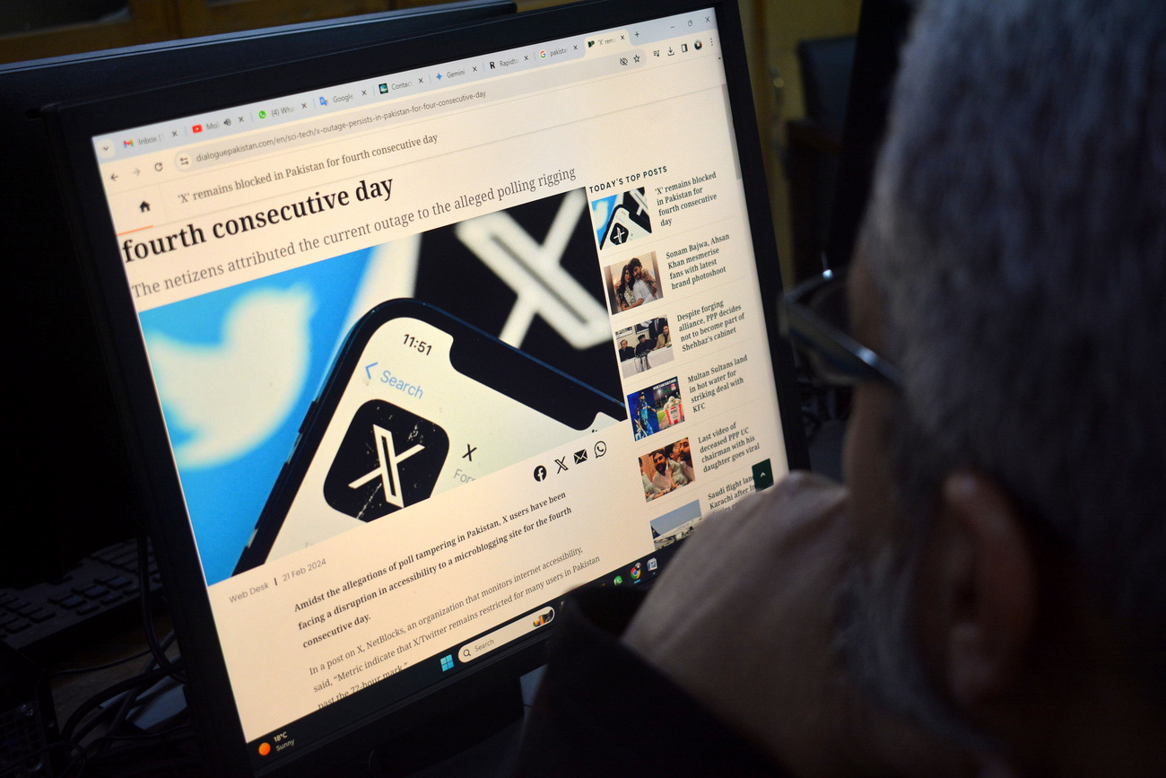 Schermata del social media X.