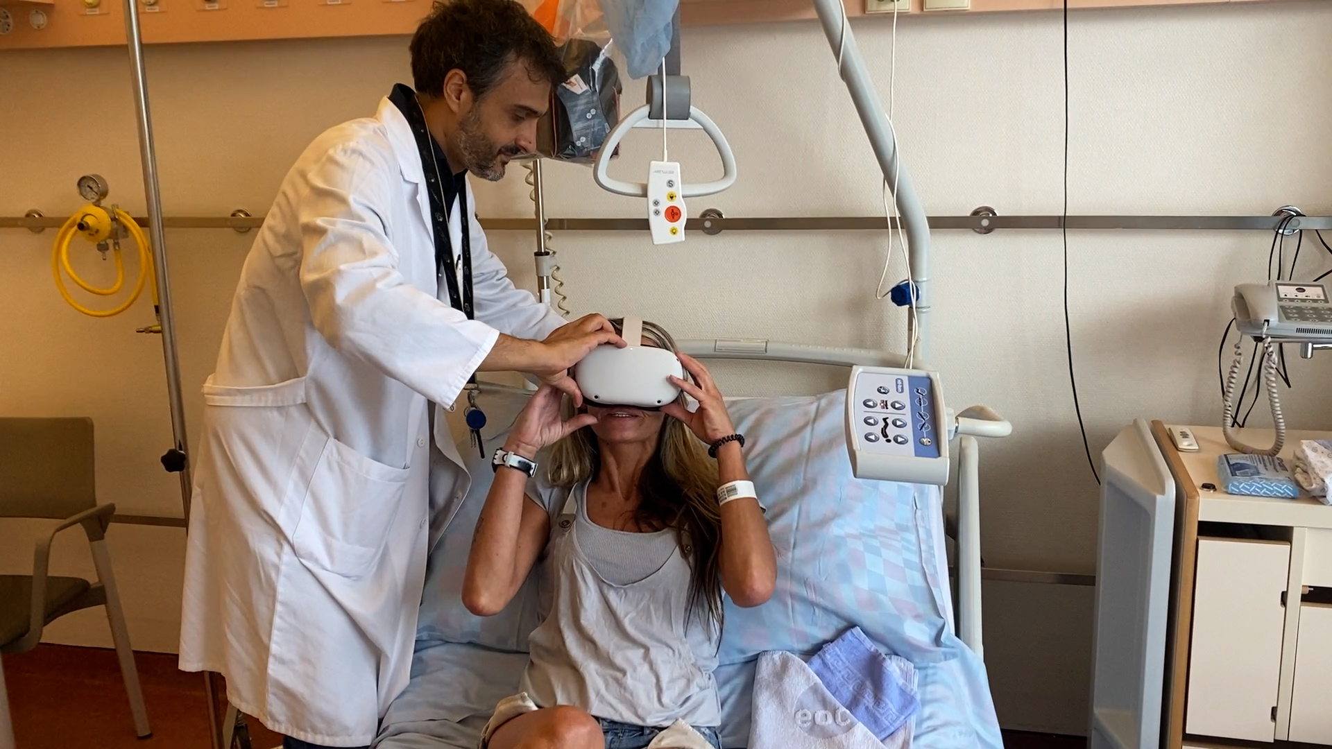 Patient using VR
