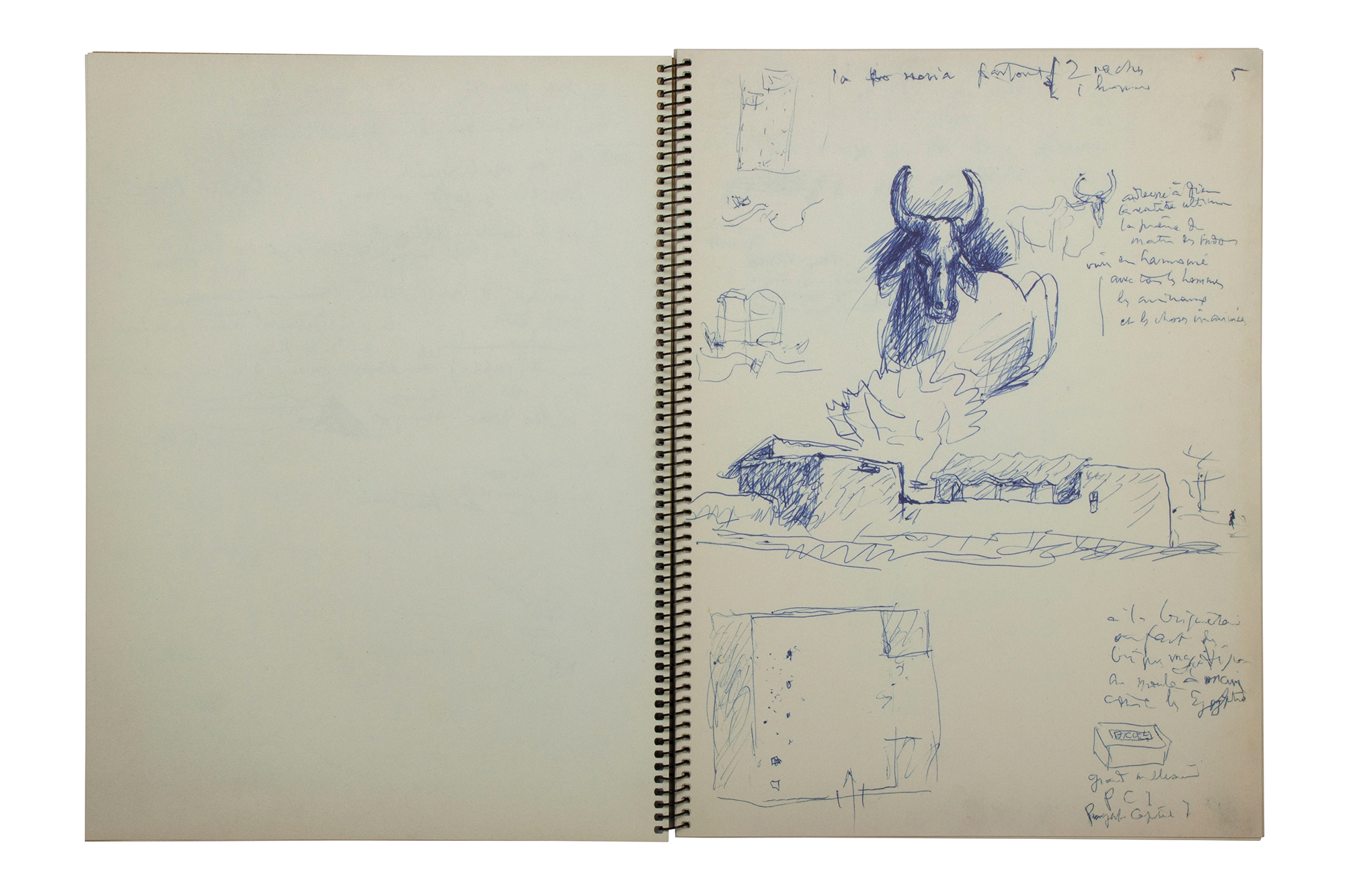 Skizzen und Notizen von Le Corbusier