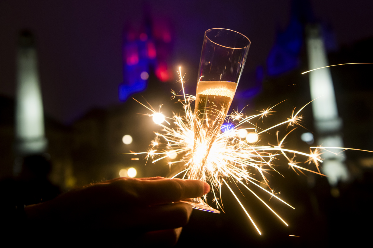 Champagner und Feuerwerk