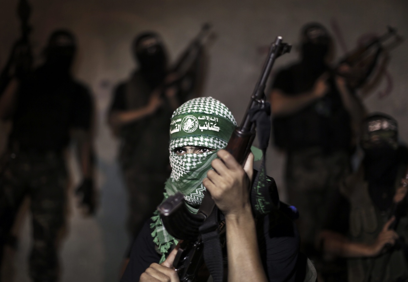 A Hamas fighter with gun