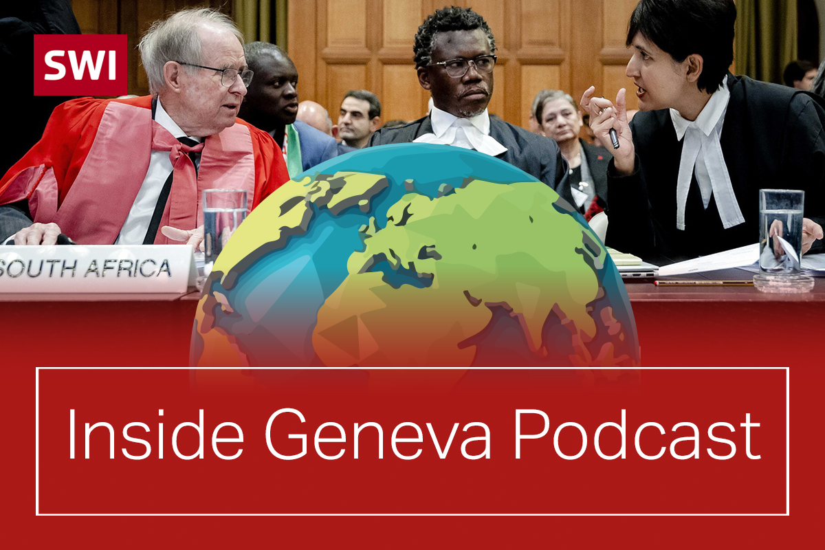 Picture of ICJ over Inside Geneva Podcast logo
