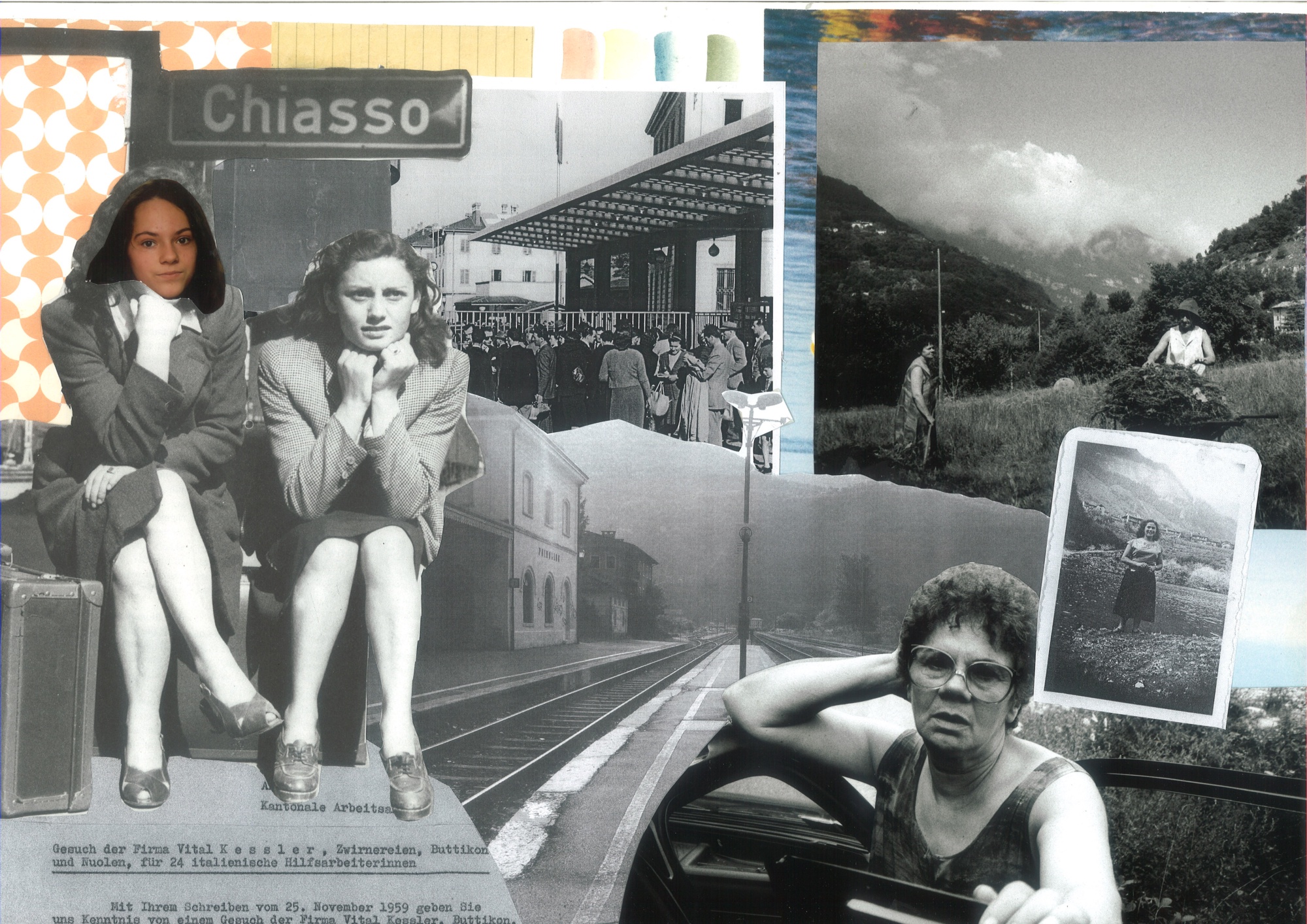 Collage of scenes from the film Mutterland