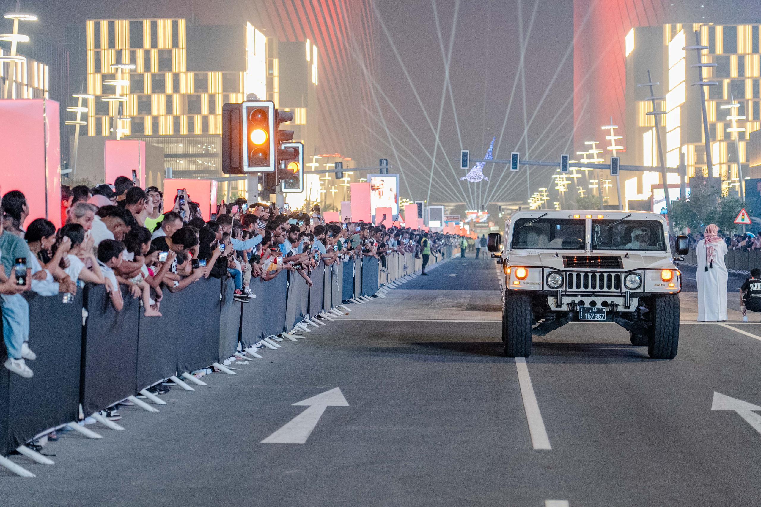 Entrada al Salón del Automóvil en Qatar