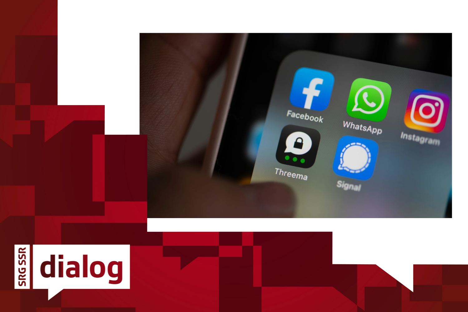 Social Media Apps auf einem Smartphone.