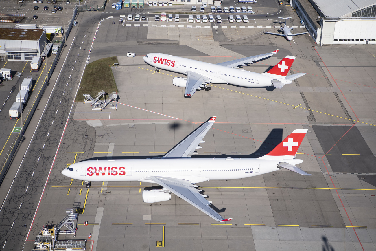 Two swiss airlines on the tarmac