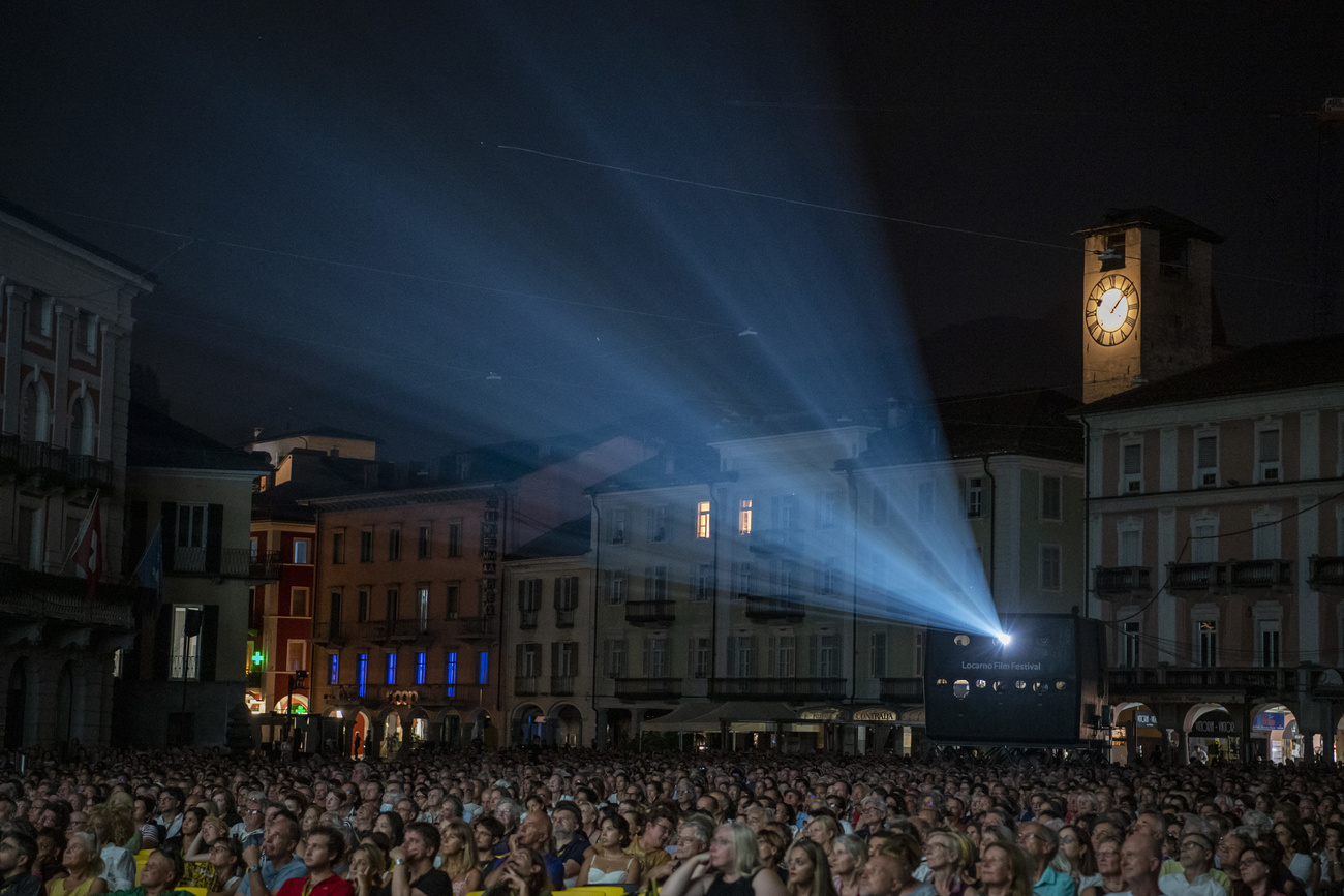 A general view at the Piazza Grande at the 75th Locarno International Film Festival in Locarno, Switzerland, Tuesday, August 9, 2022. The Festival del film Locarno runs from 3 to 13 August 2022.(KEYSTONE/Urs Flueeler)