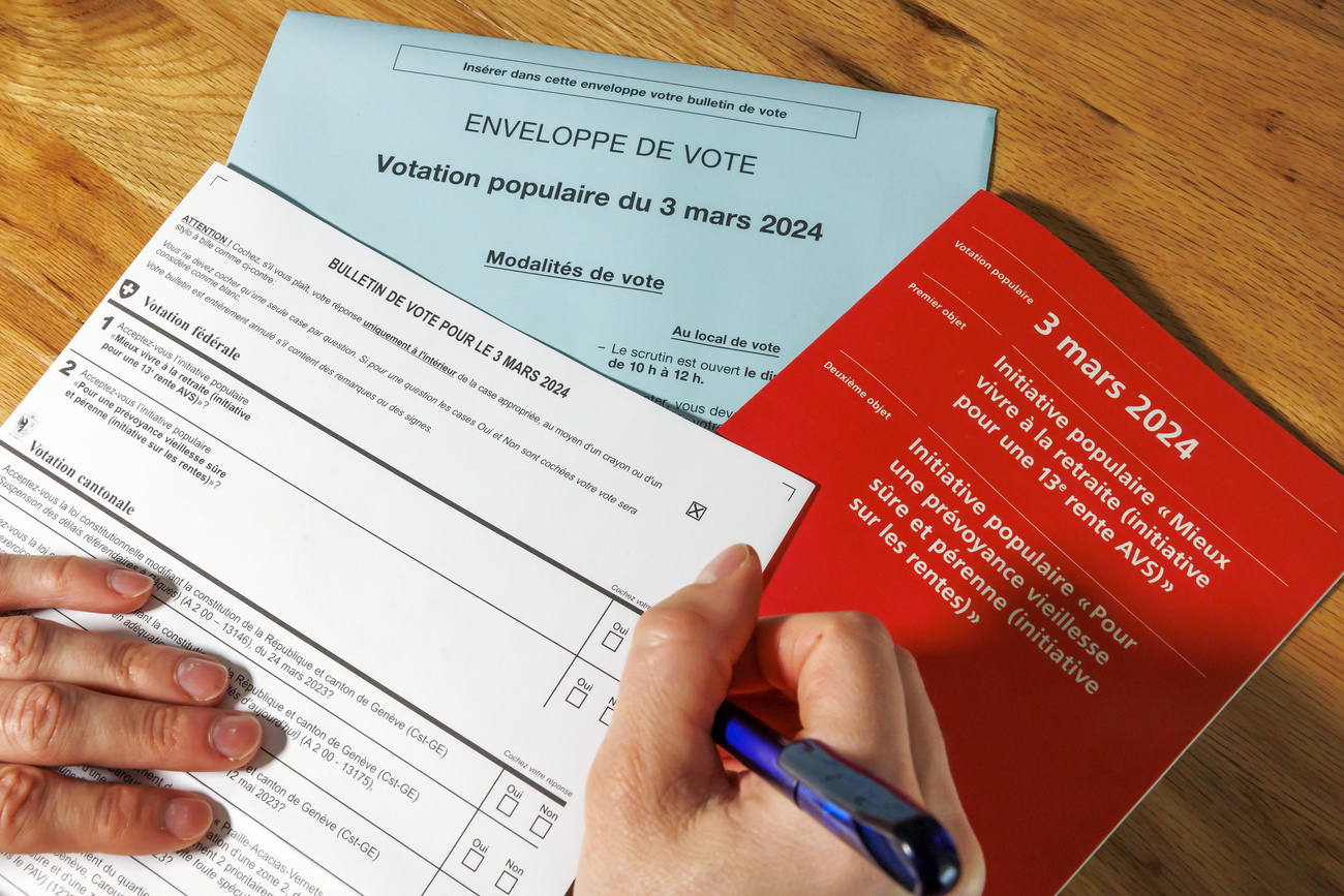 filling out voting papers