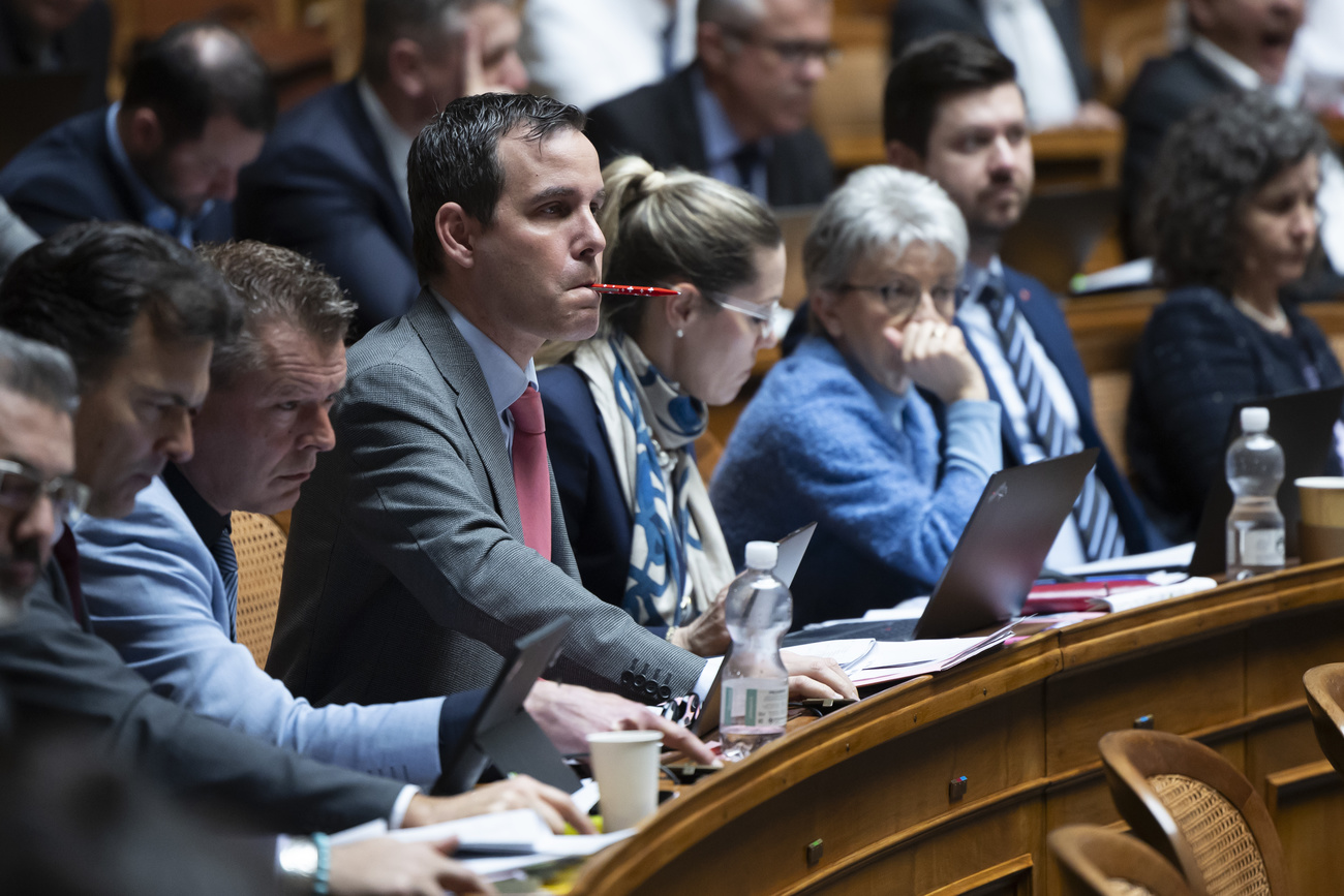 Conseiller national en train de siéger