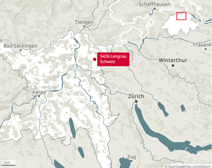 スイスの地図