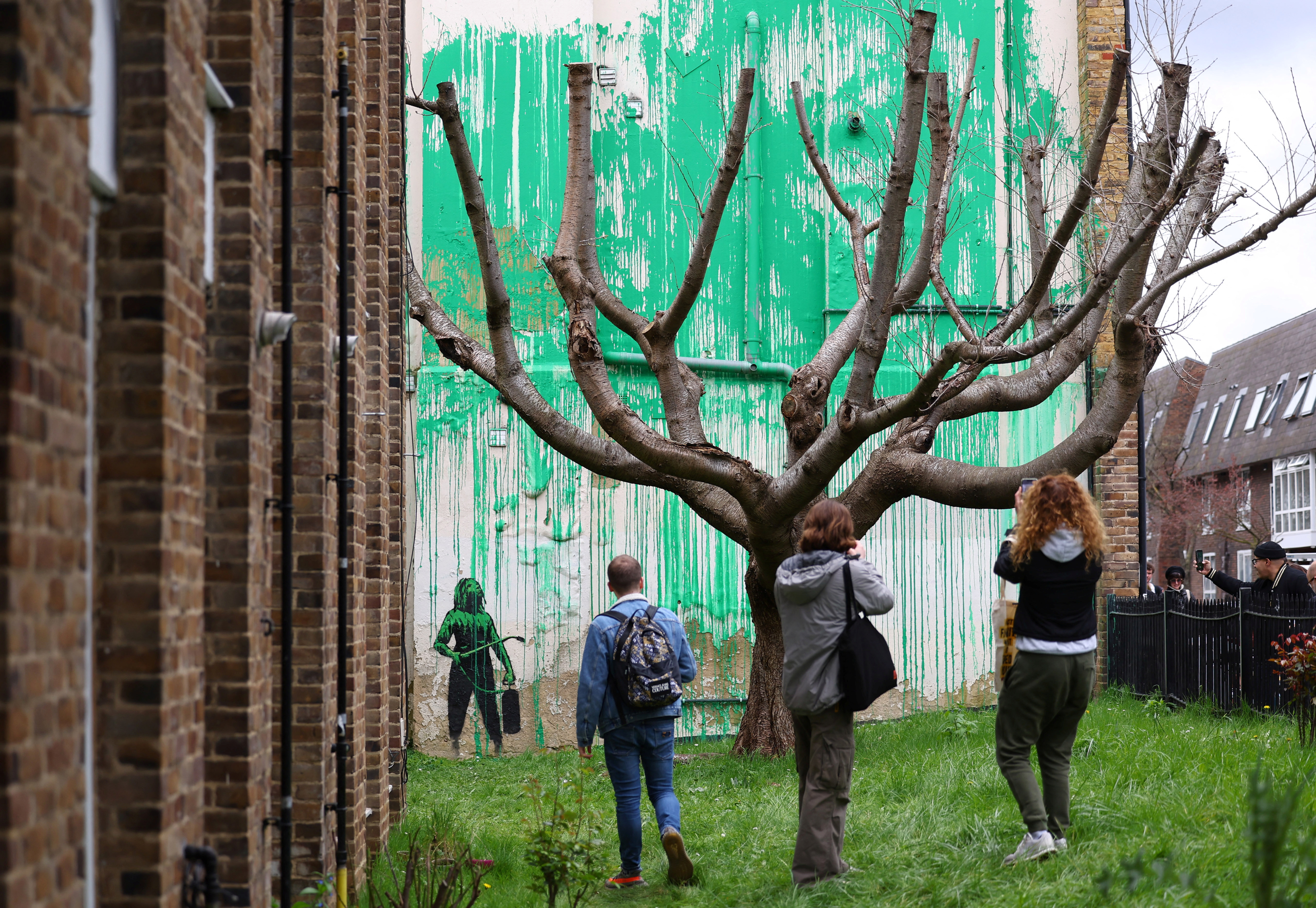 New Banksy mural depicting tree foliage appears in north London - SWI ...
