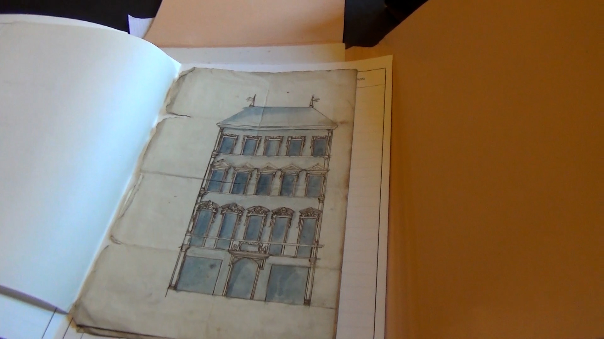 disegno di un progetto di un palazzo