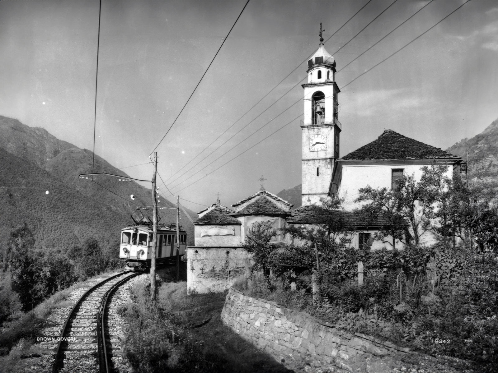 historische AUfnahme der Centovallibahn