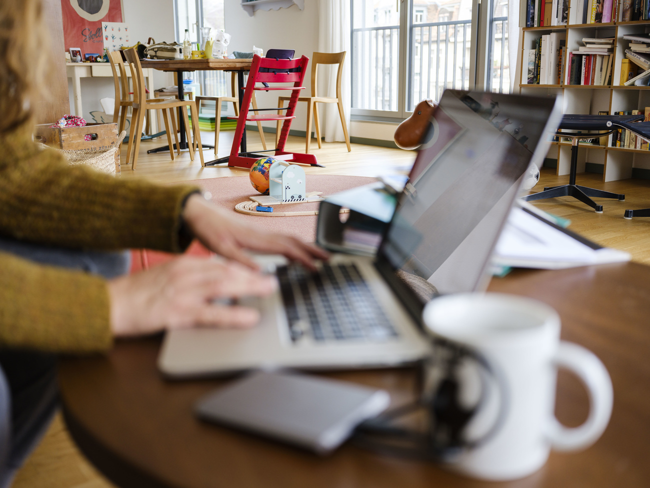 Ordinateurs portable sur une table.