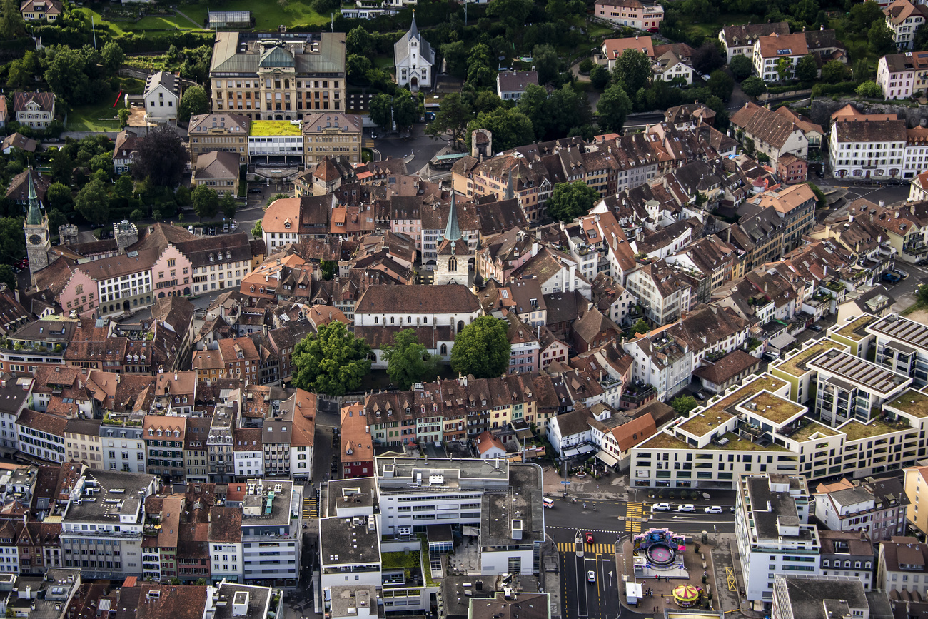 aerial view of biel/bienne