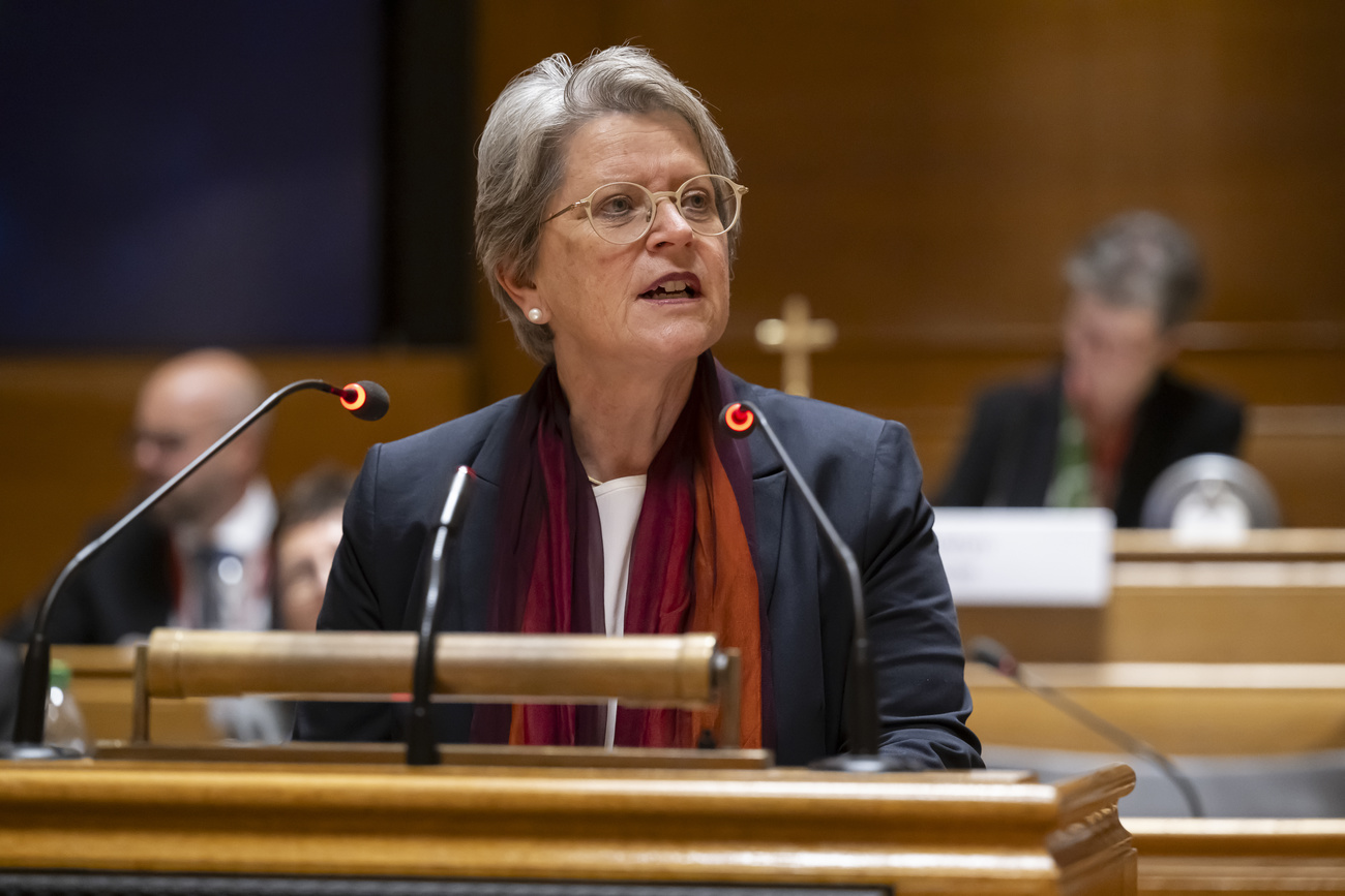 Picture of a woman speaking in a room