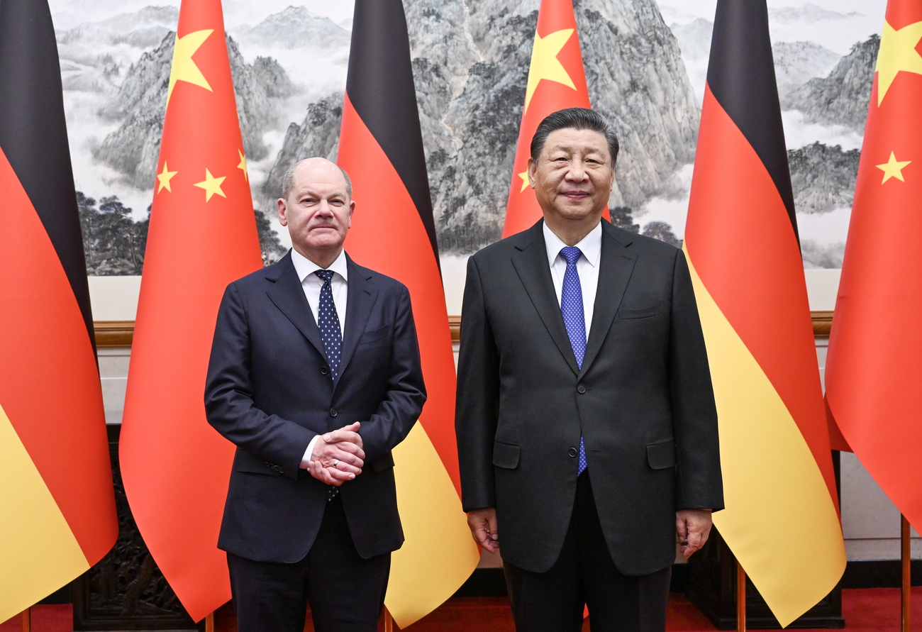 Olaf Scholz e Xi Jinping.
