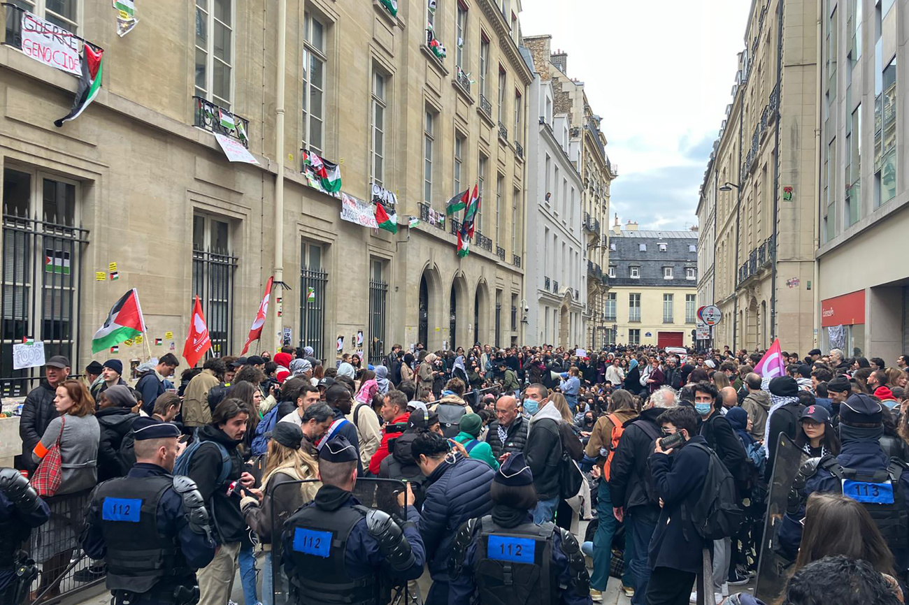 sciences po proteste francia palestina