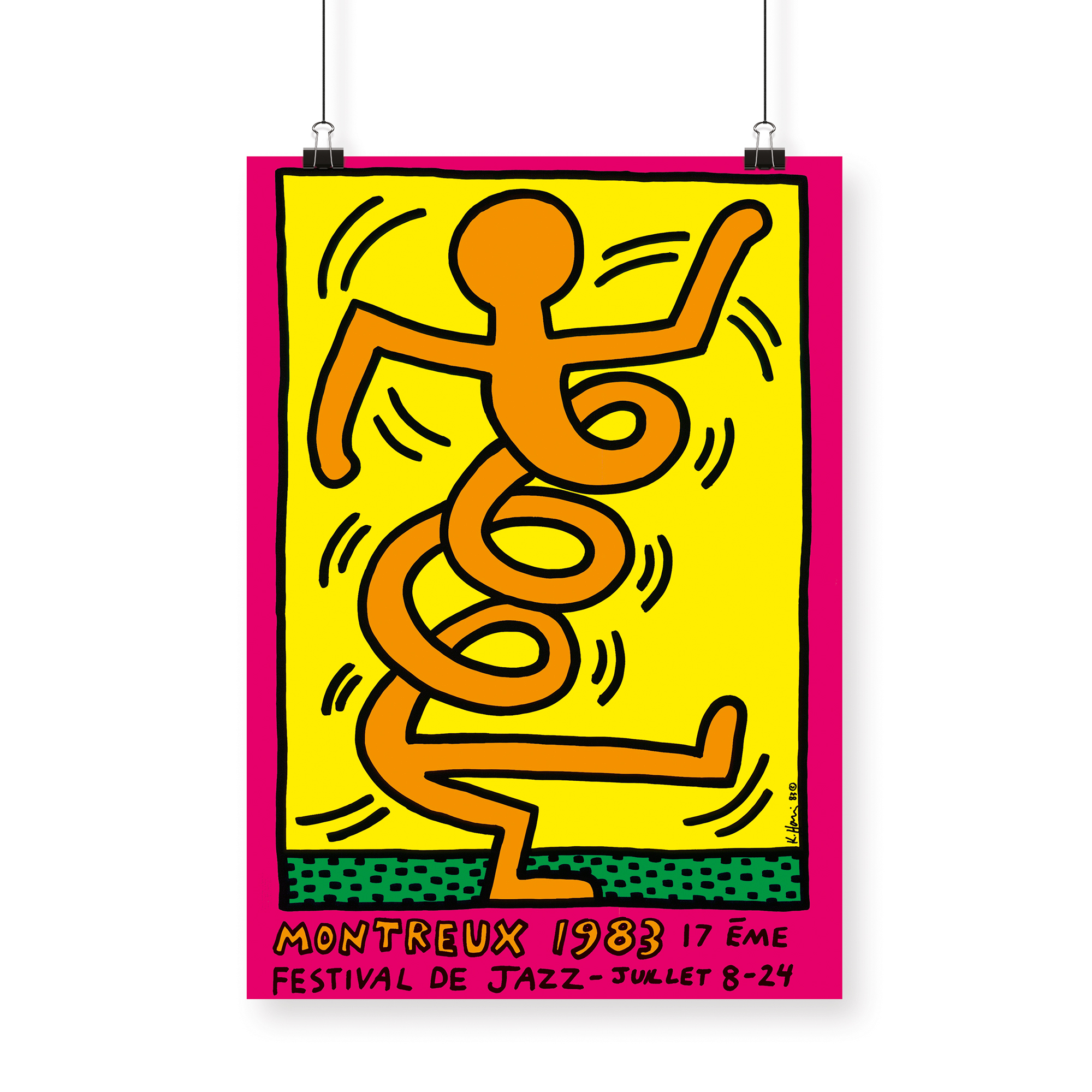 Keith Haring's 1983 Montreux Jazz Festival poster.