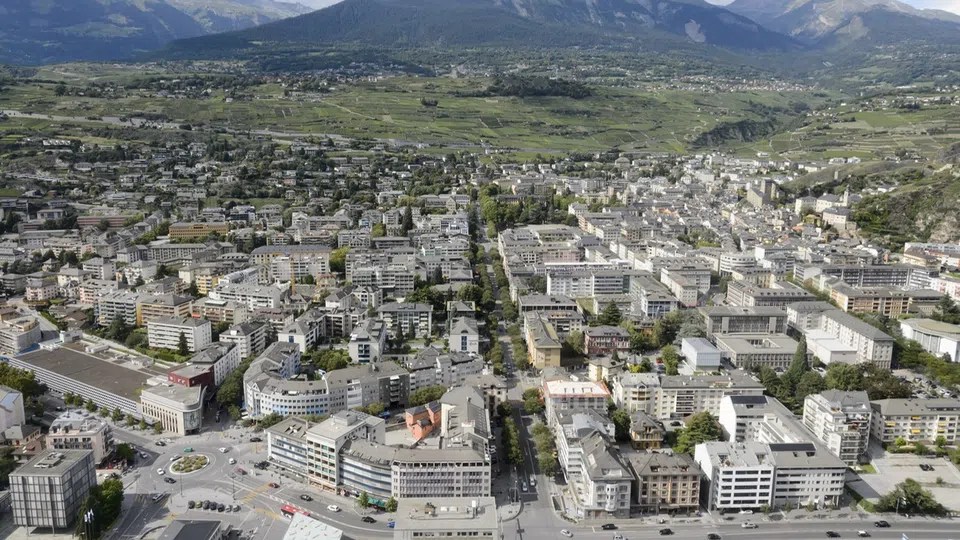 vista aérea de una ciudad