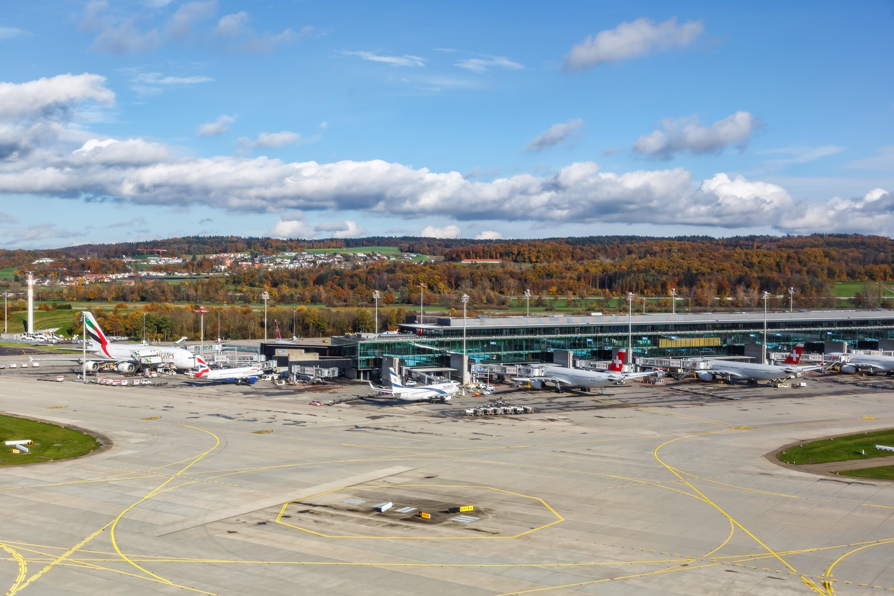 Blick auf einen Flughafen