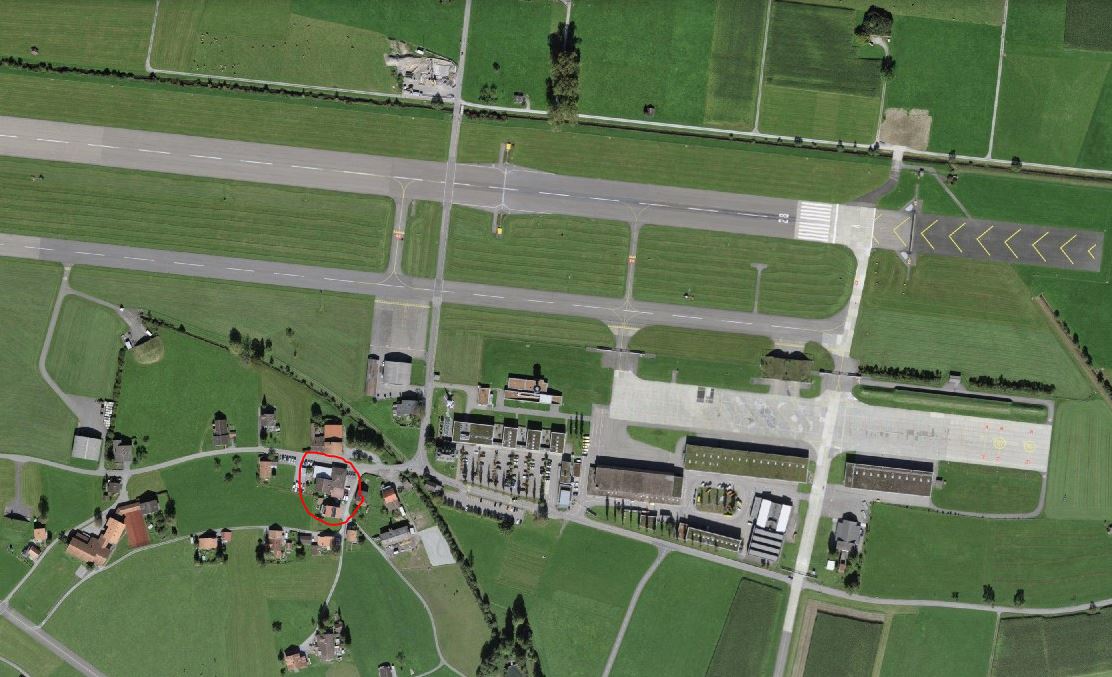 Flugbild eines Flugplatzes