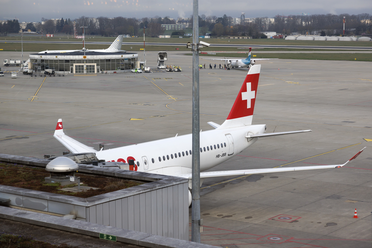 SWISS aircraft at Geneva airport