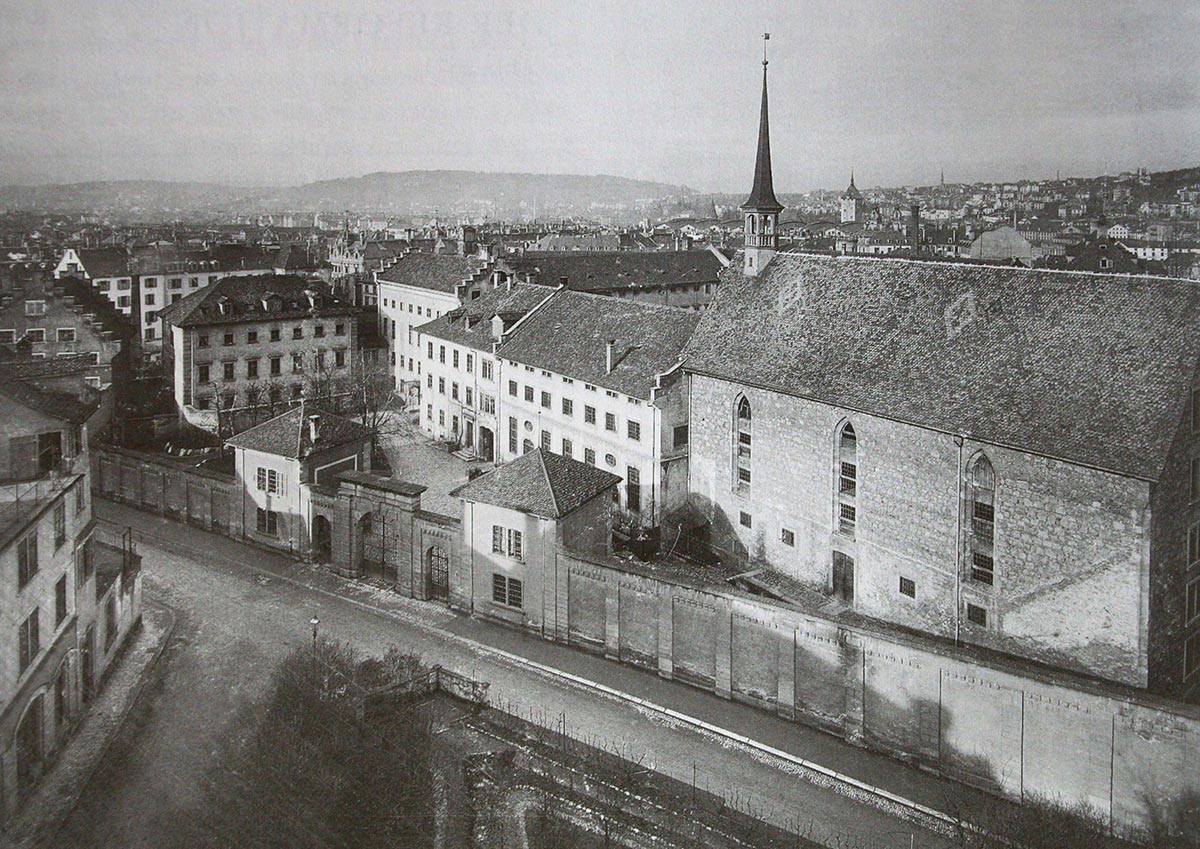 historisches Bild der Strafanstalt Oetenbach in Zürich