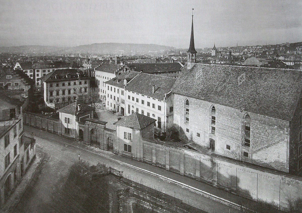 苏黎世Oetenbach监狱。照片拍摄于1900年。