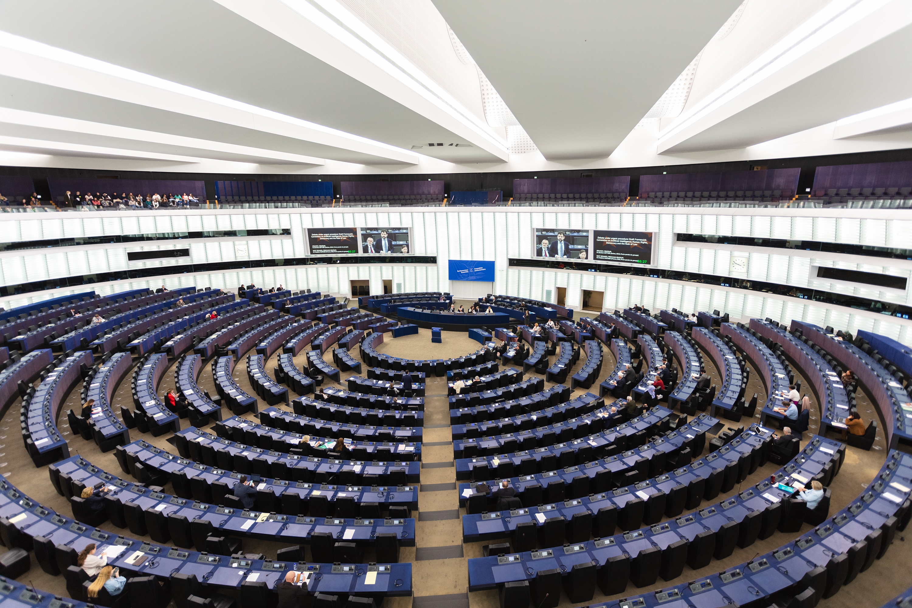 Plenarsaal des Europäischen Parlaments der EU