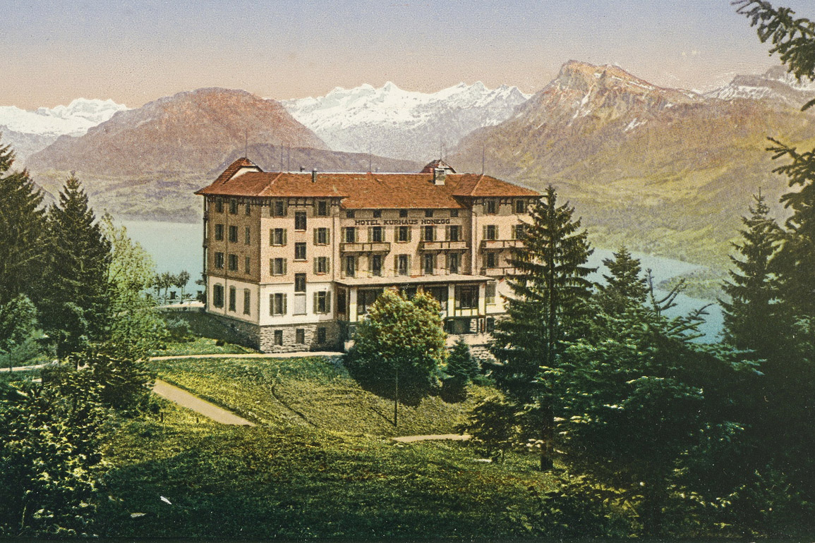 The Hotel Kurhaus Honegg on the Bürgenstock in canton Nidwalden around 1900.
