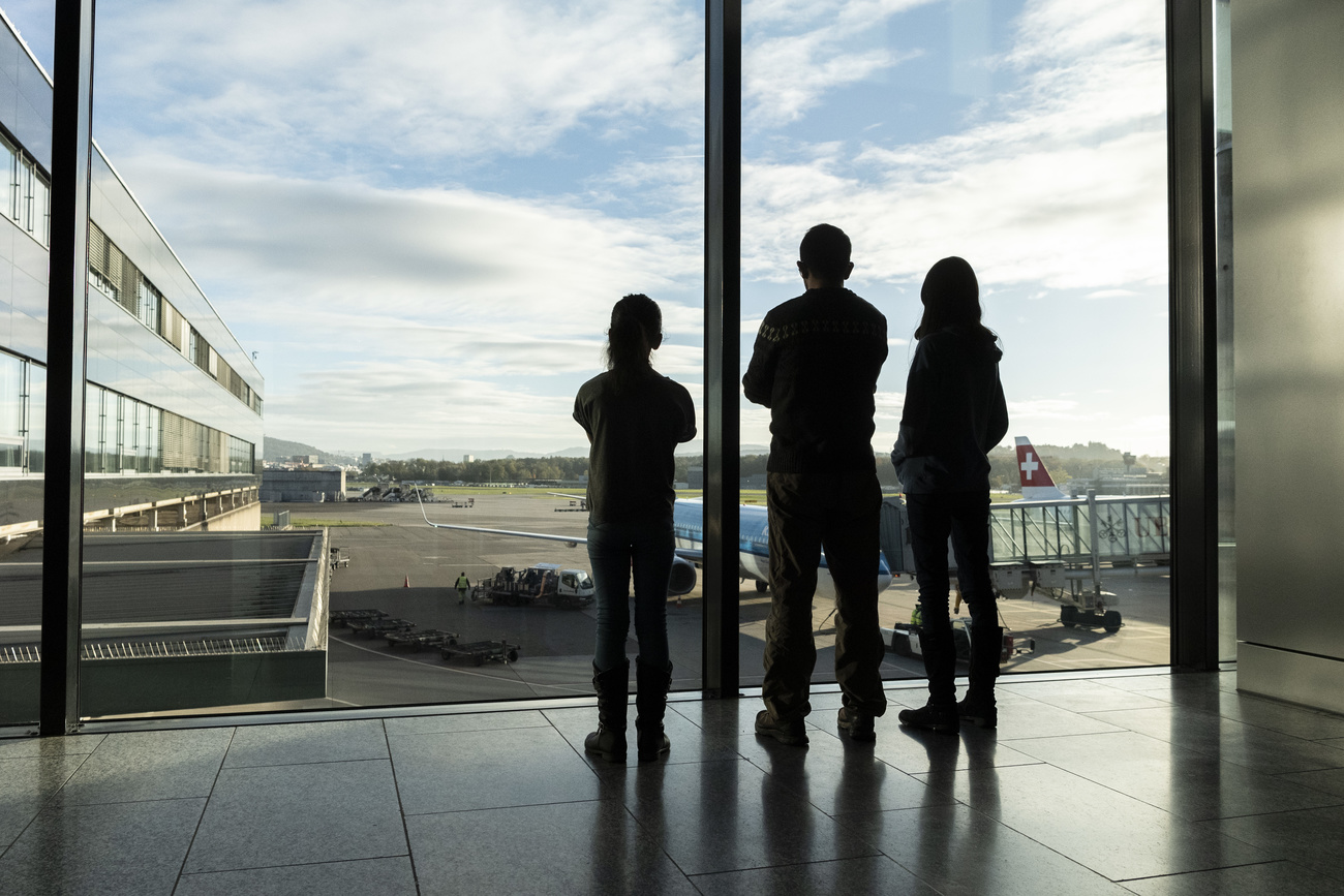 Family at airport