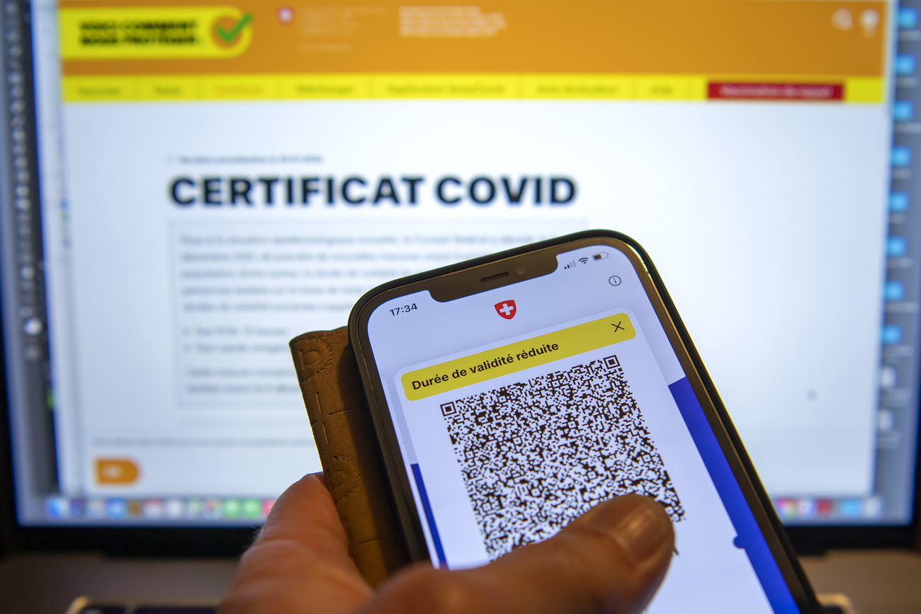 schermata di smartphone con certificato covid