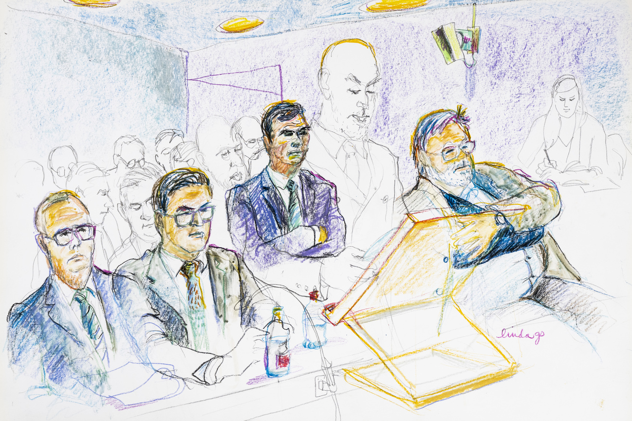 Court drawing former Gazprombank Switzerland employees stand trial, Zurich, March, 7, 2023