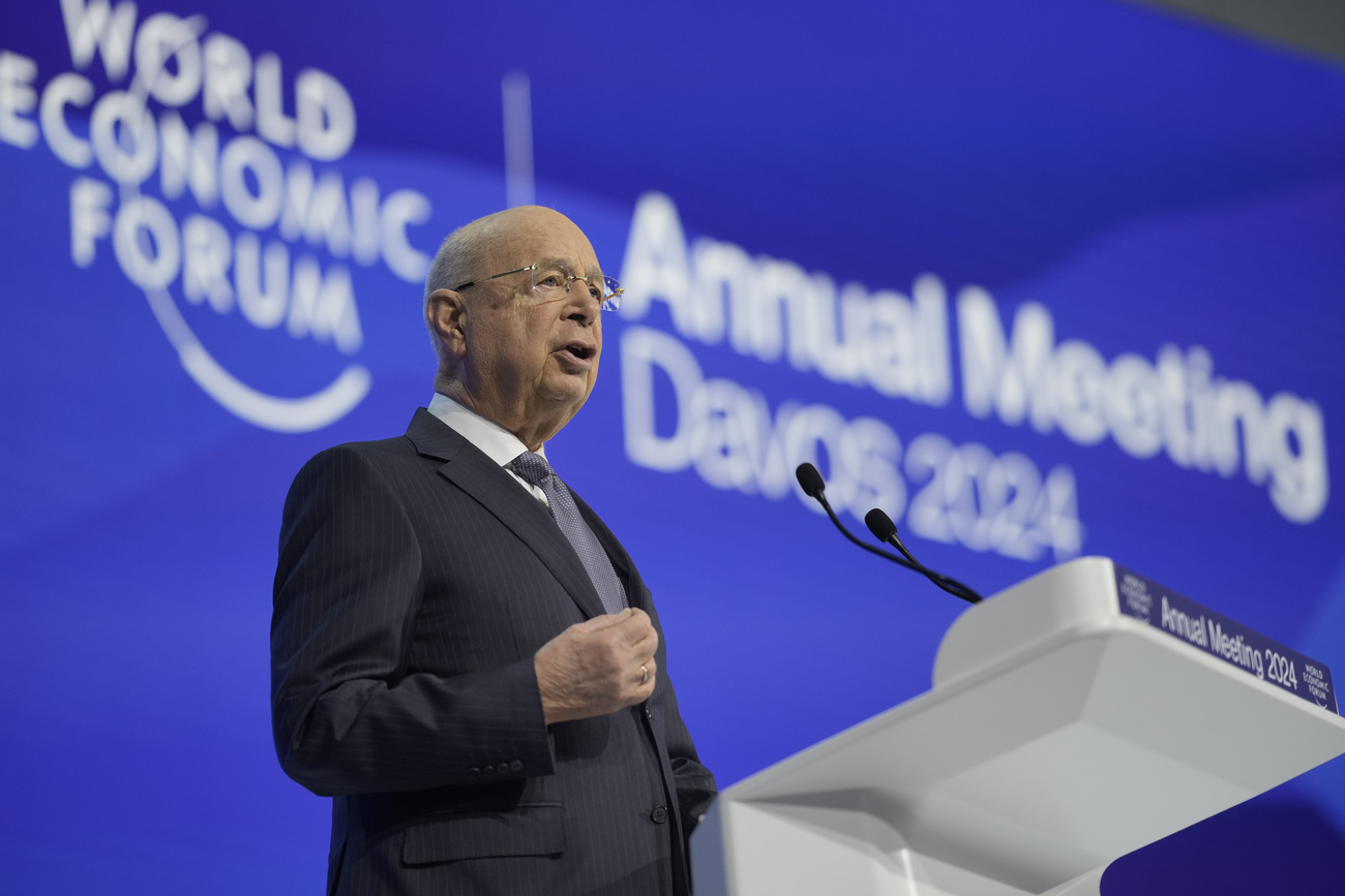 Klaus Schwab durante l'ultimo WEF.