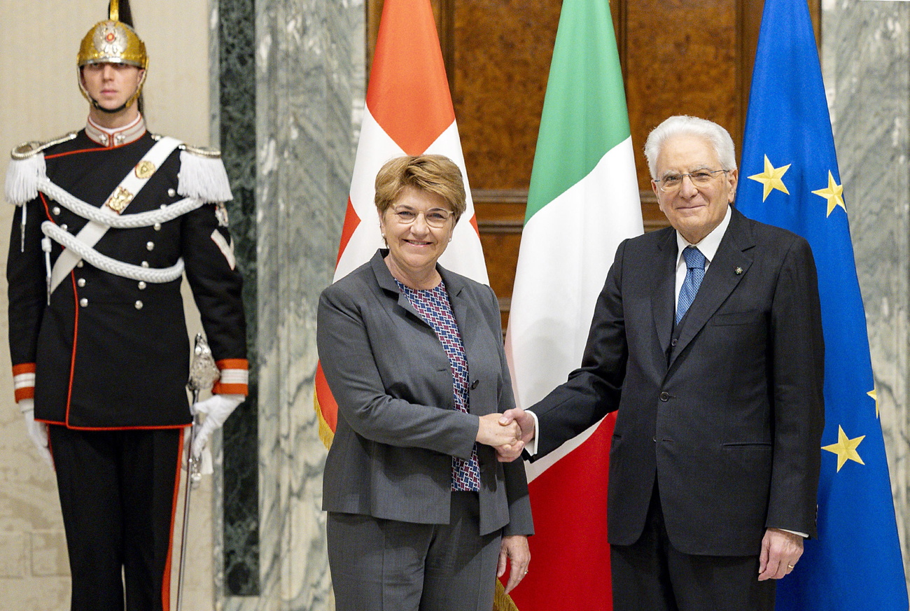 Viola Amherd e Sergio Mattarella.