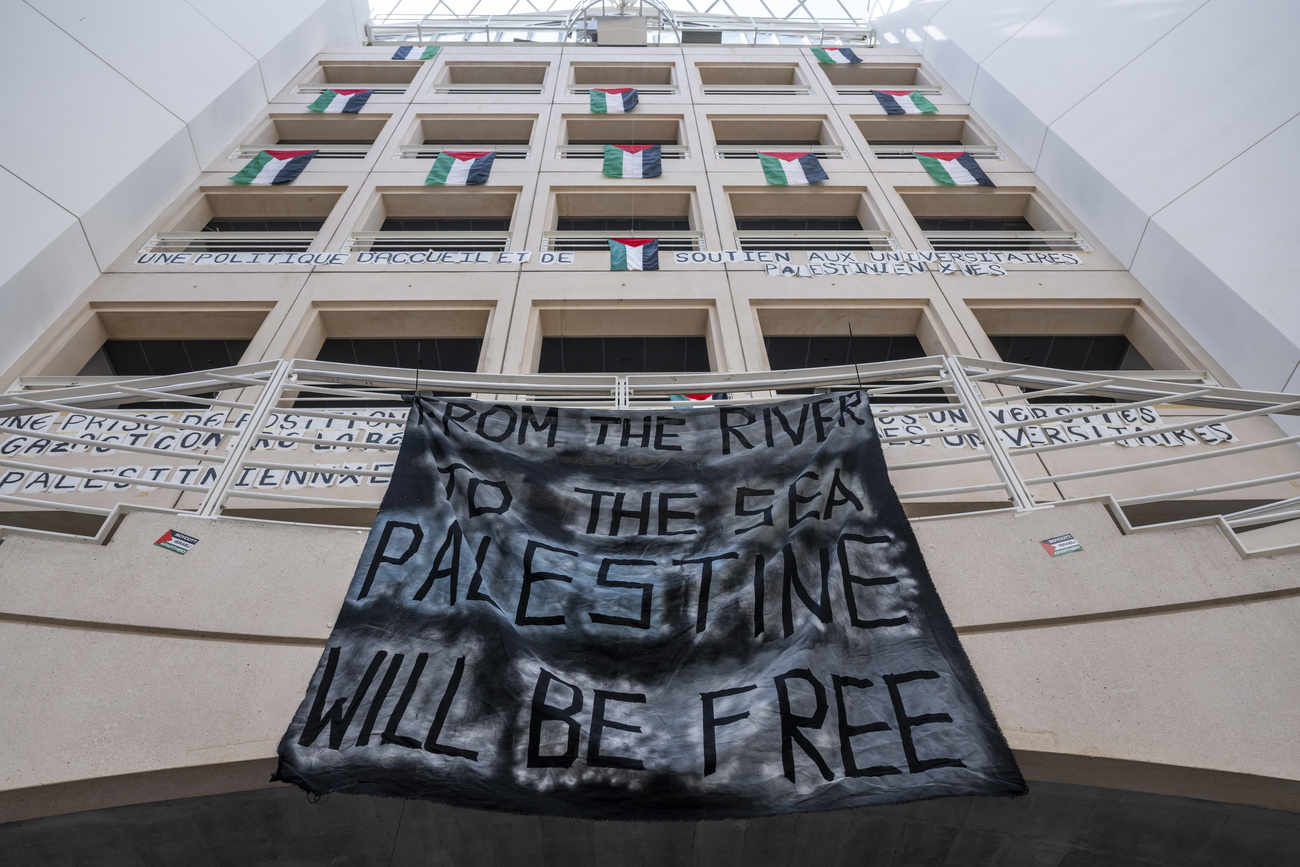 Banderole de soutien à Gaza