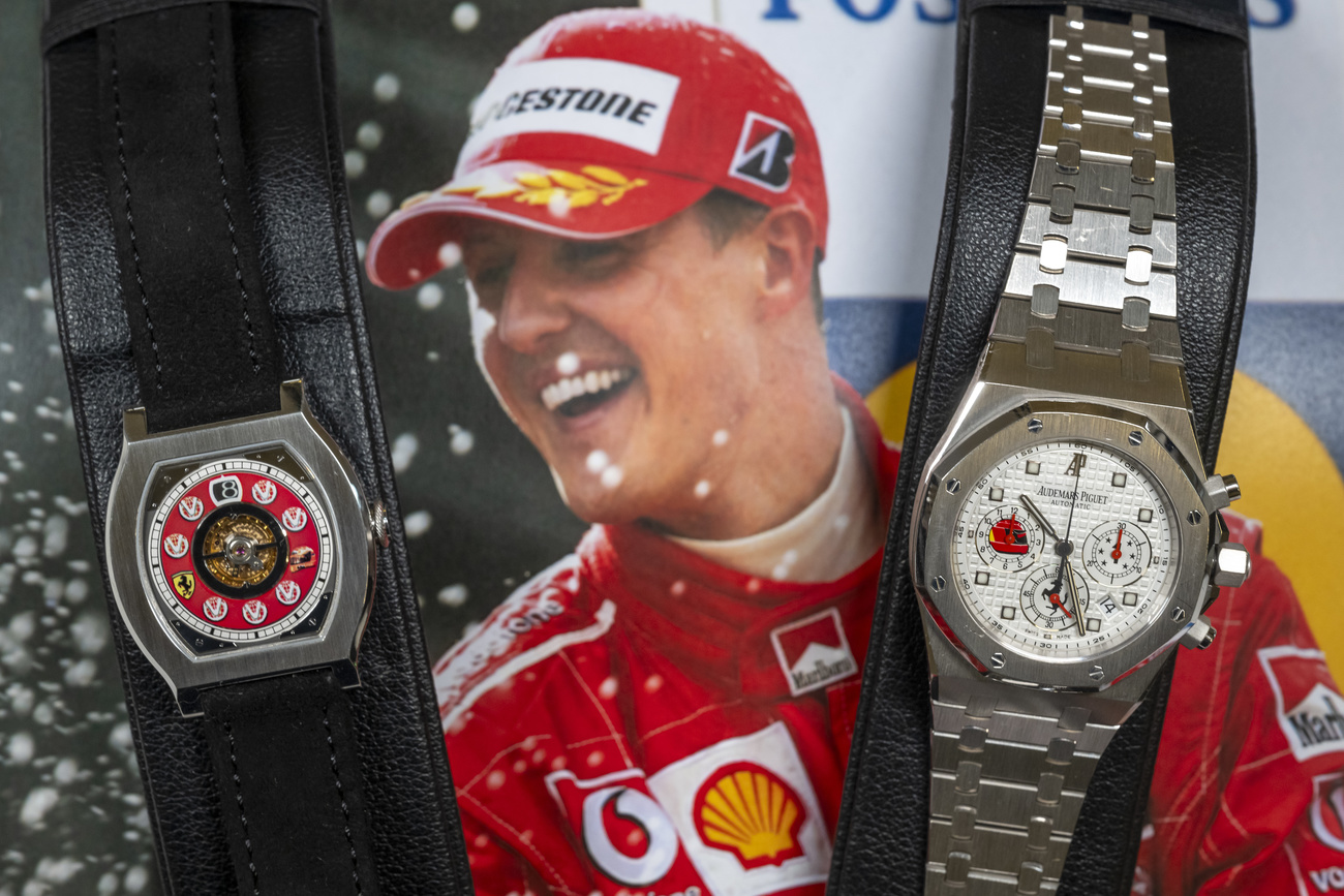 Two watches belonging to Michael Schumacher that were auctioned on Tuesday.