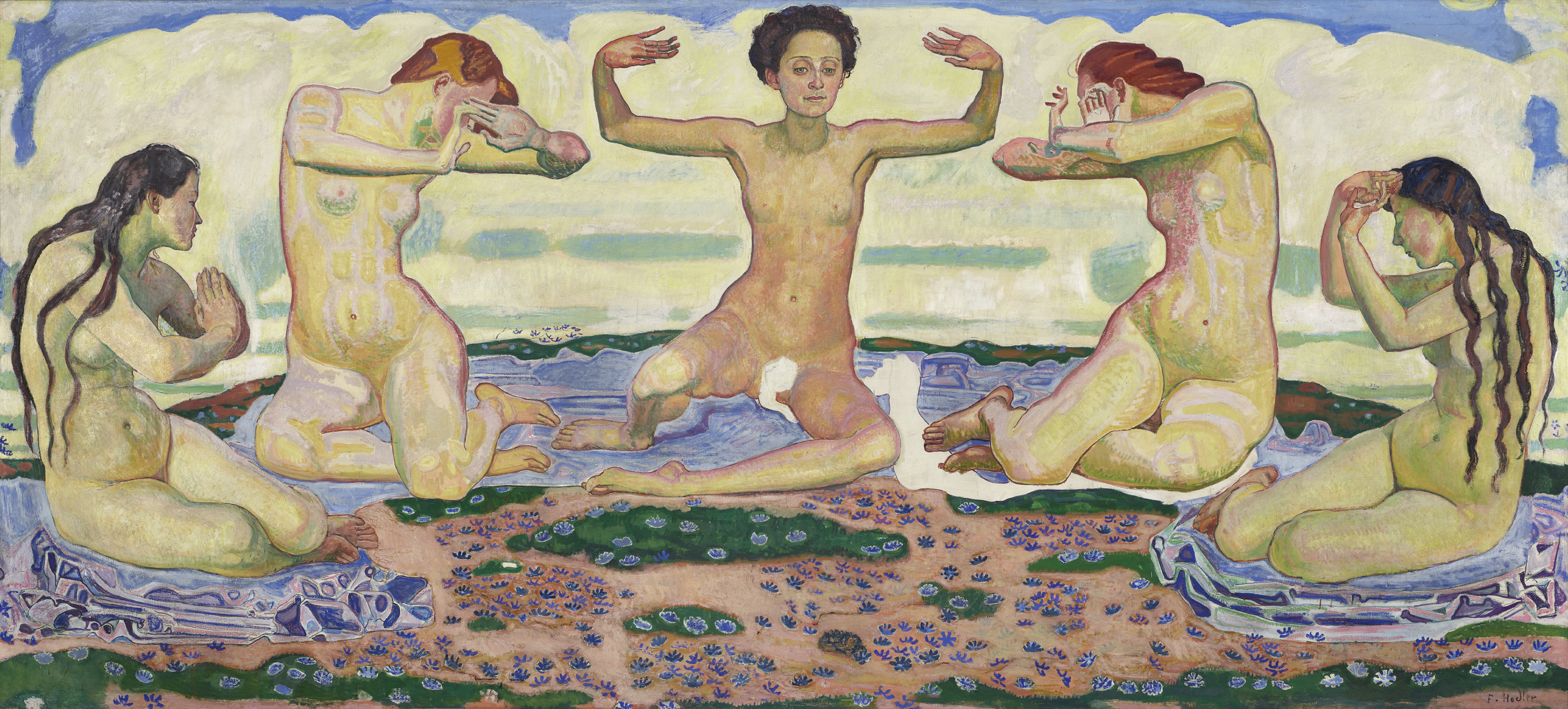 One of Hodler's more iconic works: Der Tag (The Day), 1904/1906