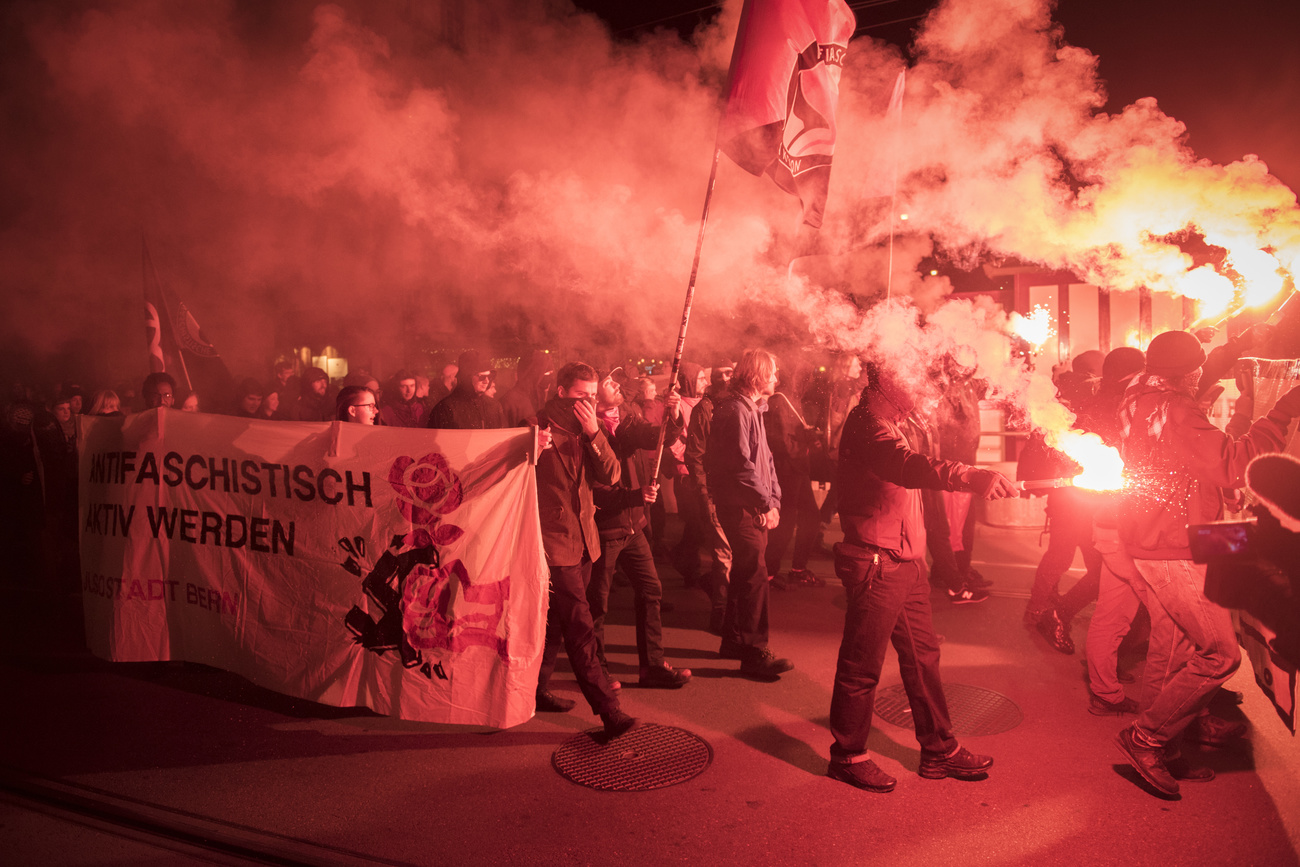 Левые экстремисты регулярно устраивают беспорядки на улицах Берна, фото: 2017 год.