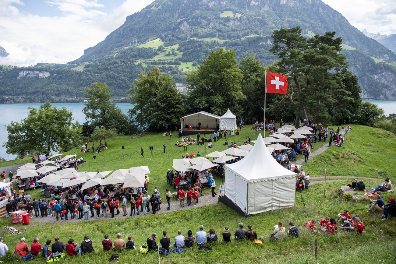 Луг Рютли принадлежит всем гражданам Швейцарии, а официально управленческие функции на себя взял фонд «Швейцарское благотворительное общество» (Schweizerische Gemeinnützige Gesellschaft SGG).
