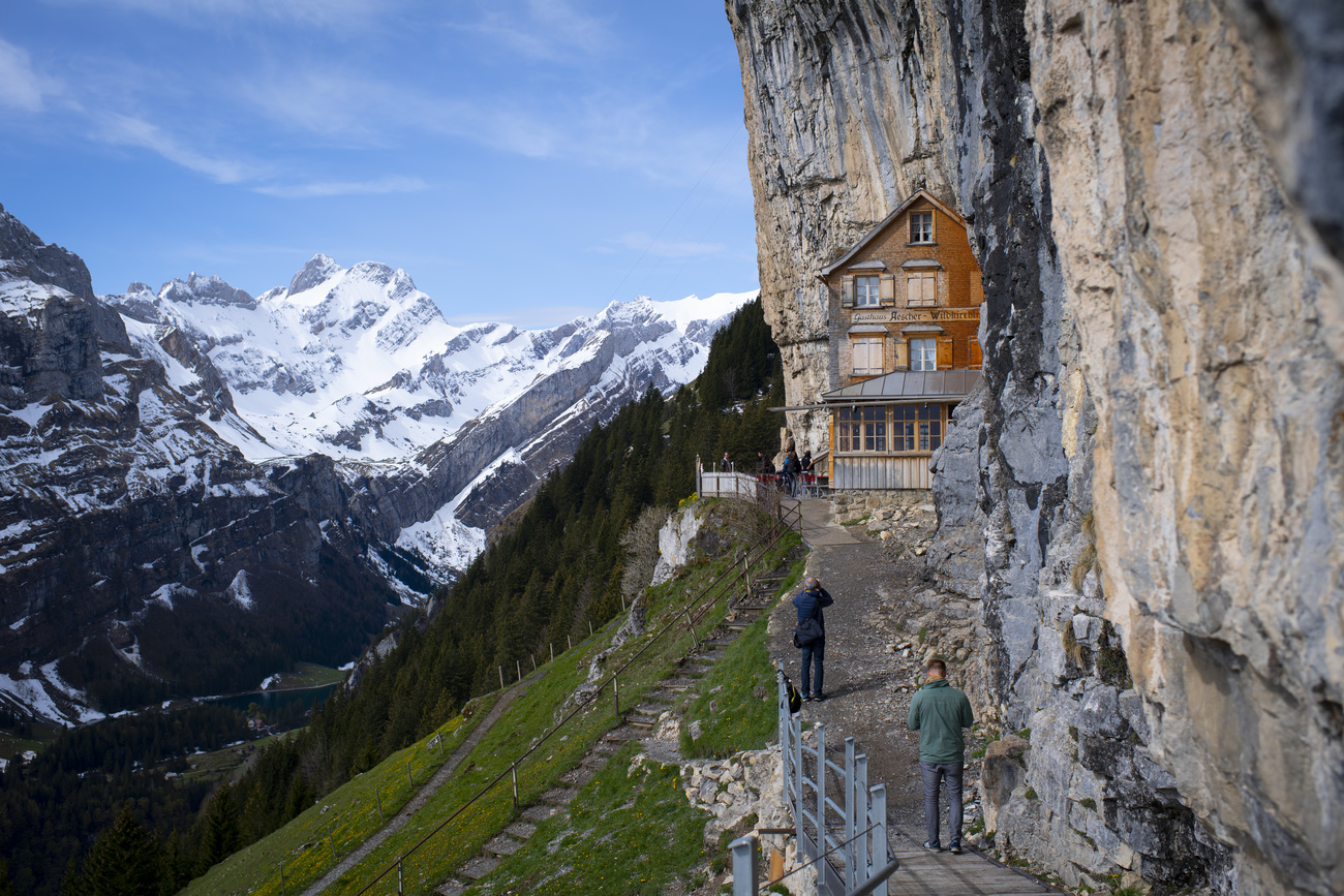 The Äscher-Wildkirchli guest house in Alpstein, Switzerland