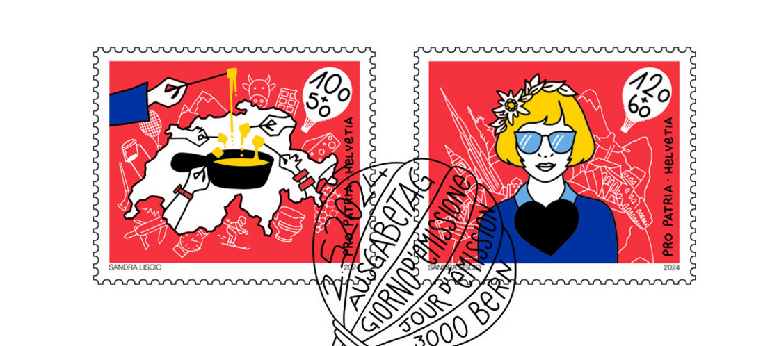 Postage stamps celebrate the Swiss Abroad