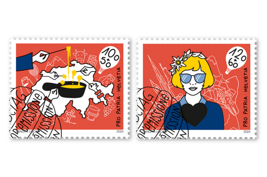 die beiden Briefmarken der Auslandschweizer:innen-Serie
