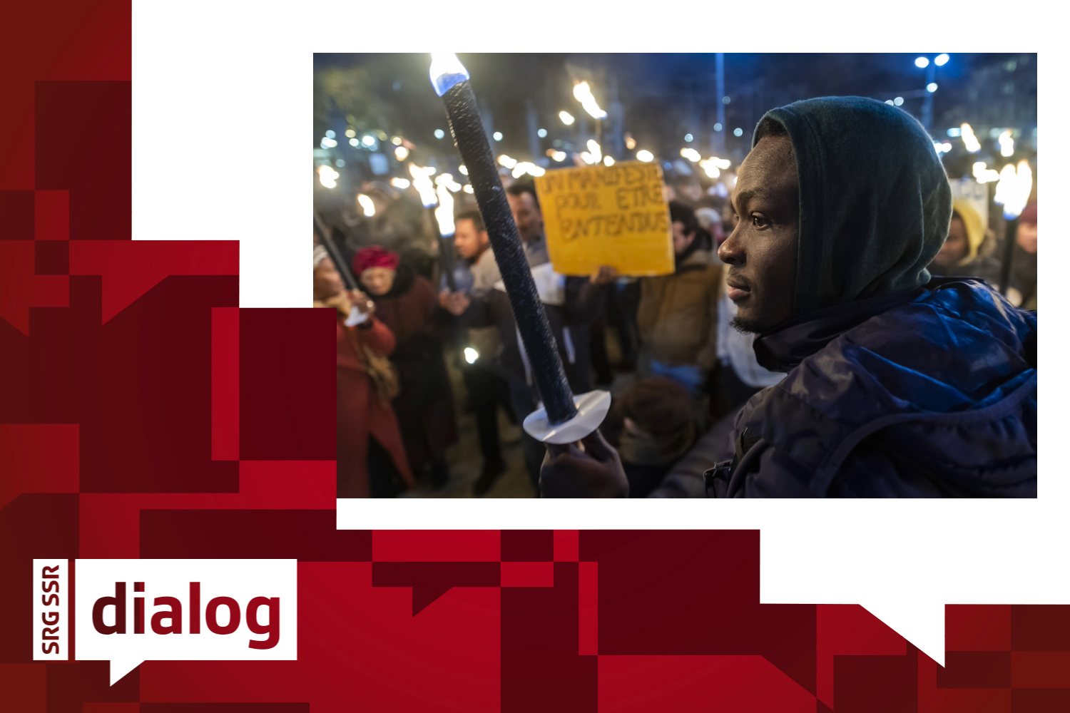 People of colour an einer Demostration gegen Rassismus.