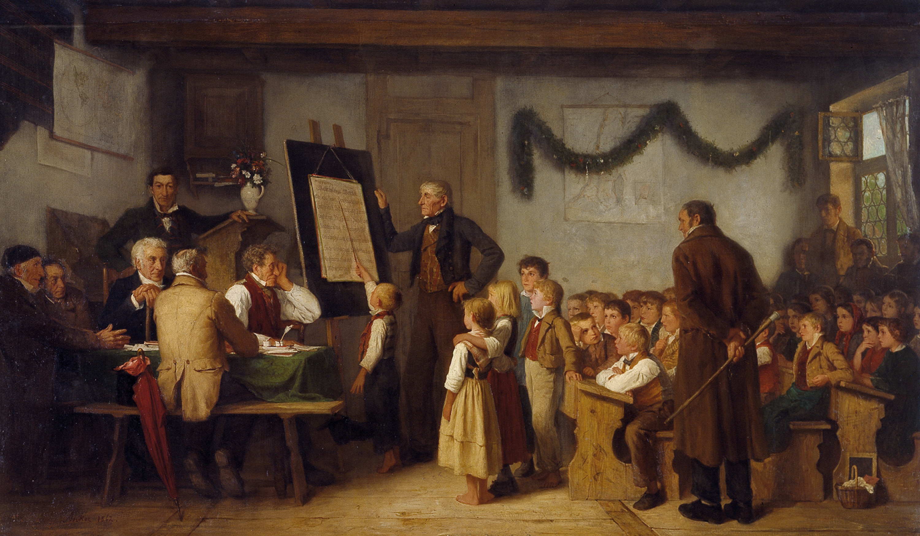 Альберт Анкер, «Школьный экзамен» («Das Schulexamen», 1862 год).