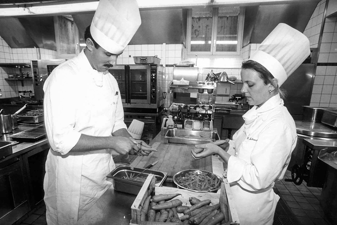 un cuoco e una cuoca