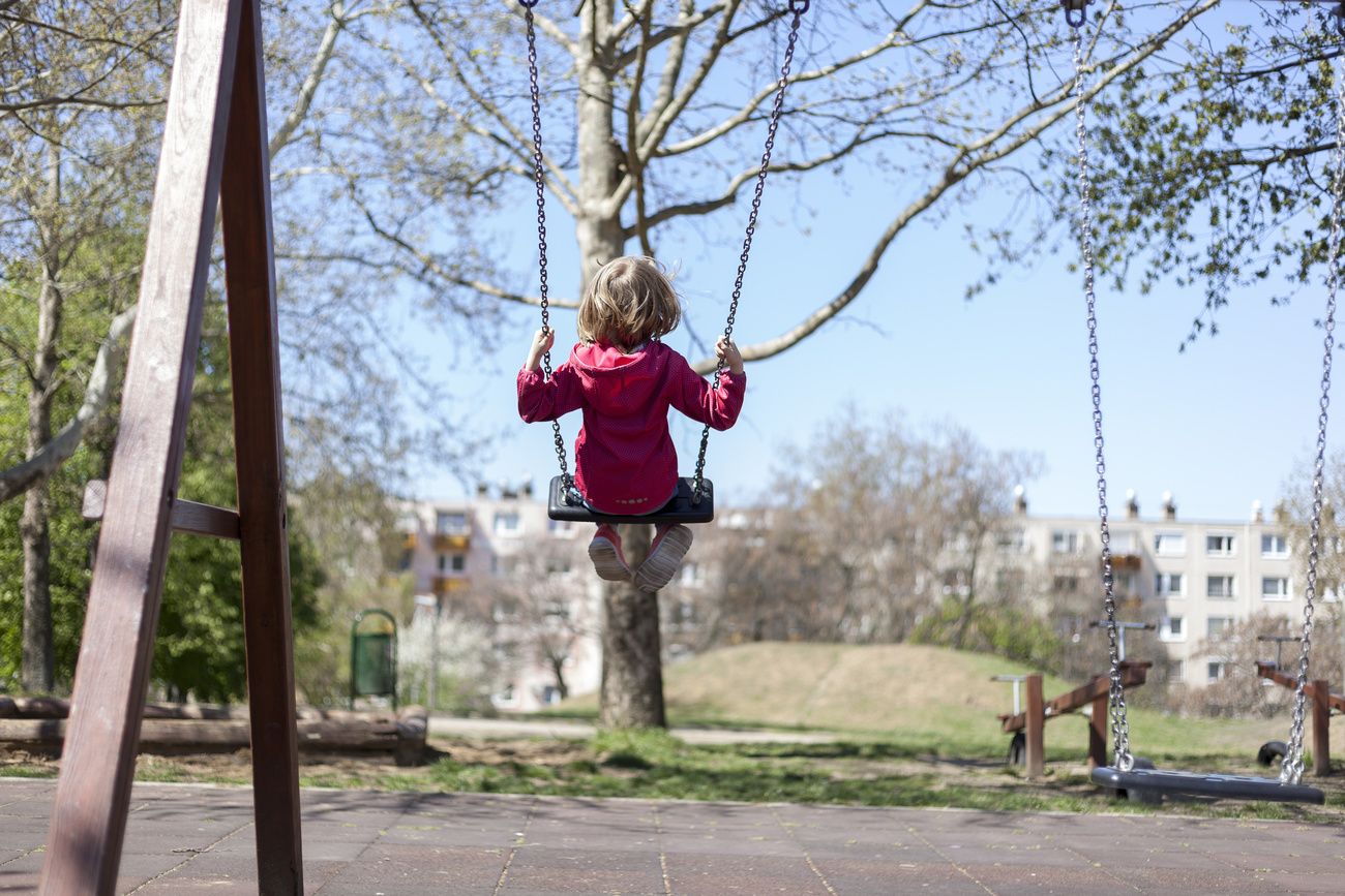 Child on a swing