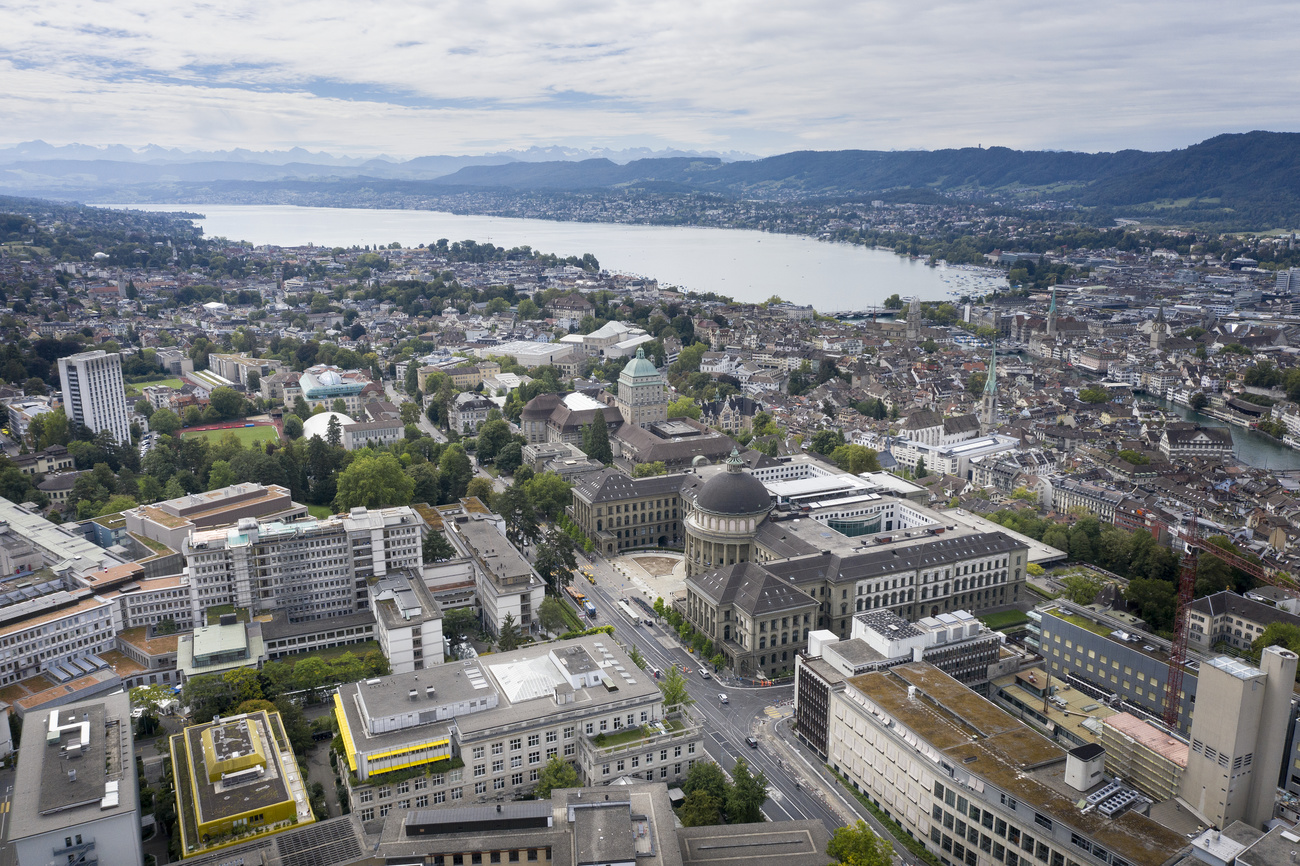 The University Hospital Zurich, the main building of the University of Zurich (UZH) and the main building of the Swiss federal institute of technology Zurich (ETH Zurich).